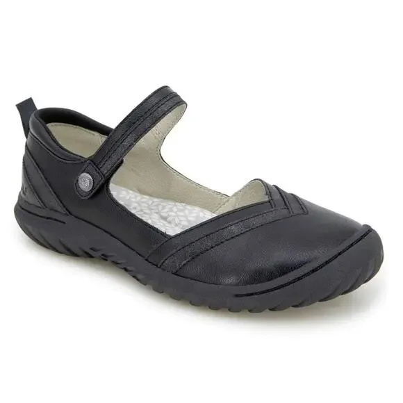 JBU Women's Raven Black Shimmer Round Toe Flats 10M - Picture 1 of 1